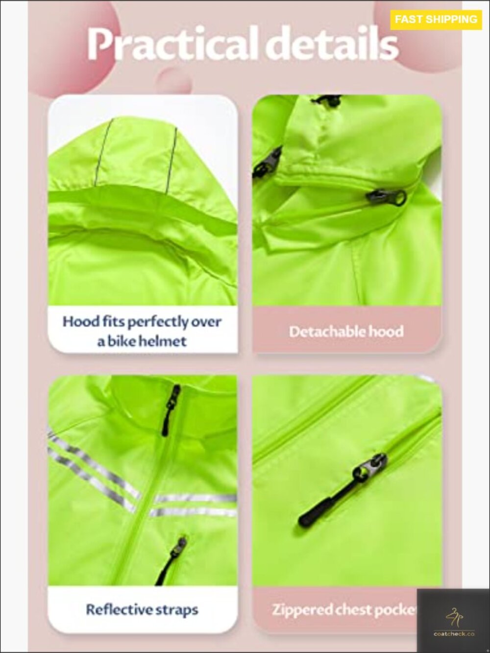 Lightweight Packable UPF 50+ Hoodie Cycling Jacket Detachable Hood Long Sleeve - Picture 6 of 7